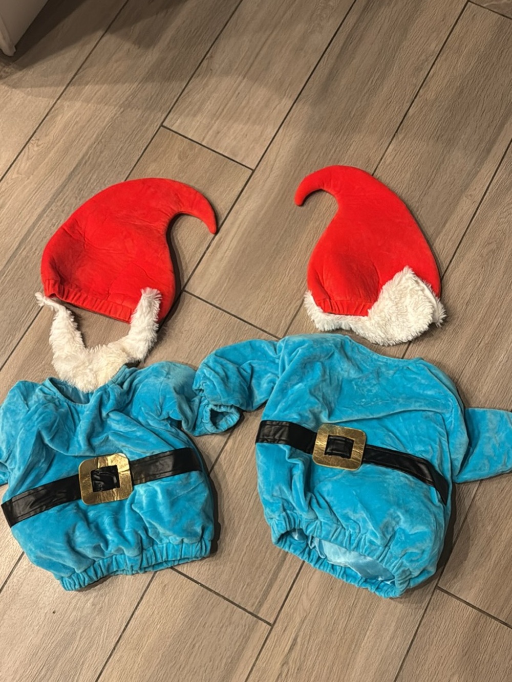 Kids Gnome Costume Set - Blue Jacket with Red Hat